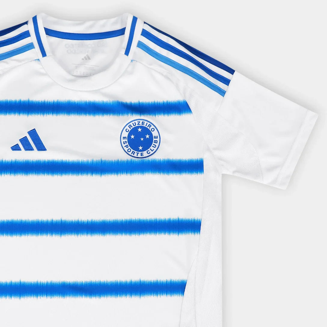 Camisa Cruzeiro II 25/26 s/n Torcedor Adidas Feminina - Branco+Azul